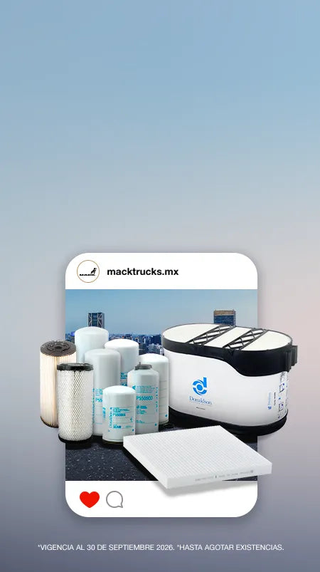 Catálogo de filtros industriales y refacciones para camiones Mack Trucks México.
