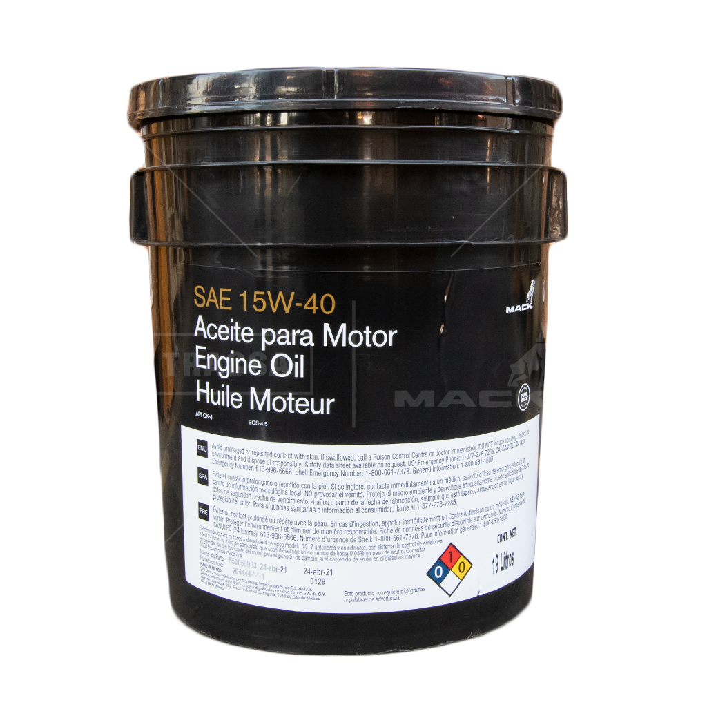 Aceite de motor 15W40 CK4 Mack 122466